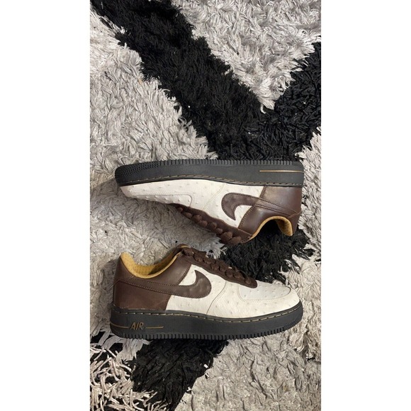 2006 NIKE AIR FORCE PREMIUM BOXING OSTRICH OFF WHITE BROWN